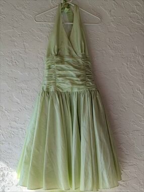 Y2K Lime Green Formal Dress